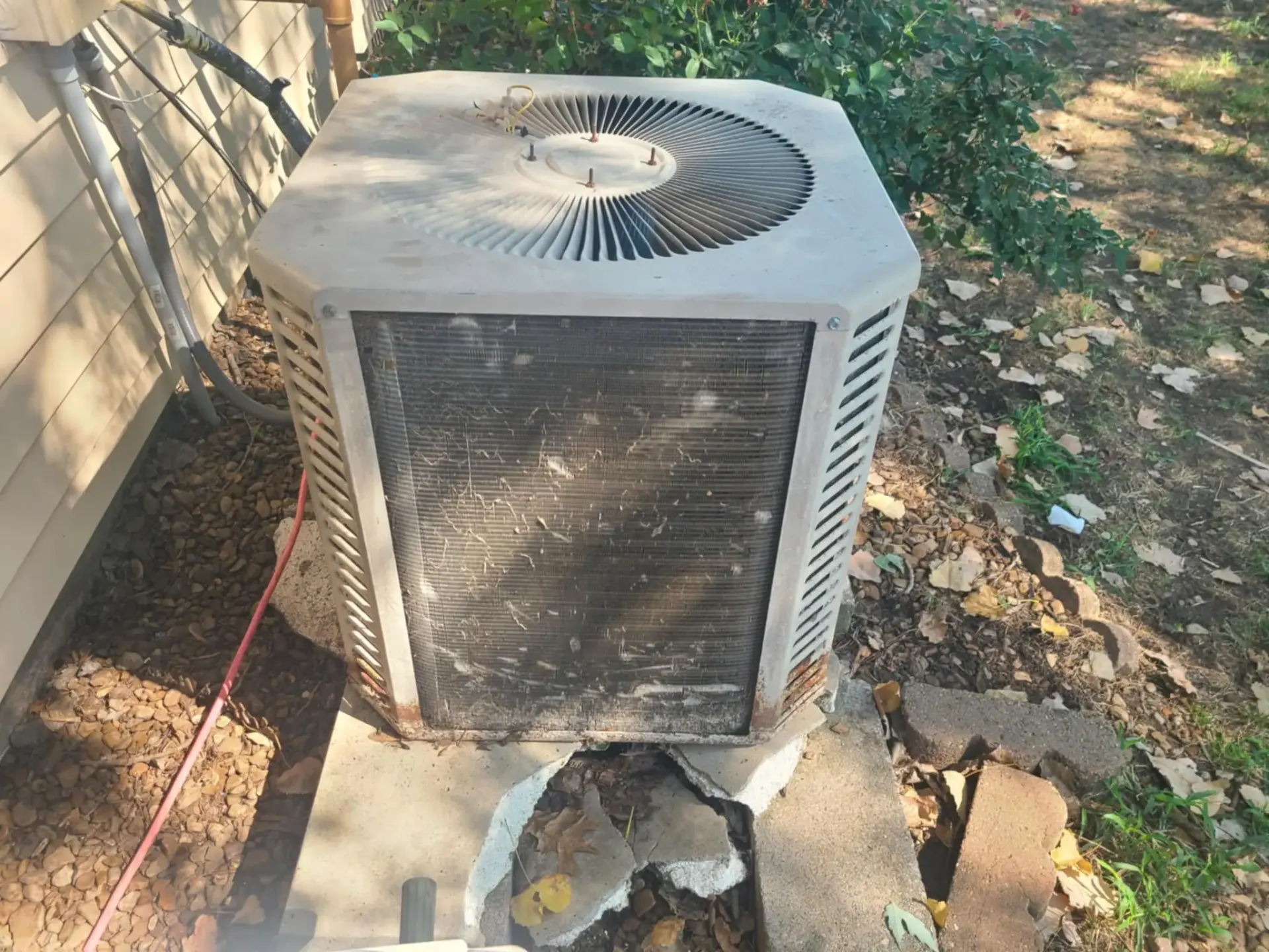 Emergency AC Repair Needed Claremore OK - Call Now Neglected air conditioner needing emergency repair service in Claremore Oklahoma