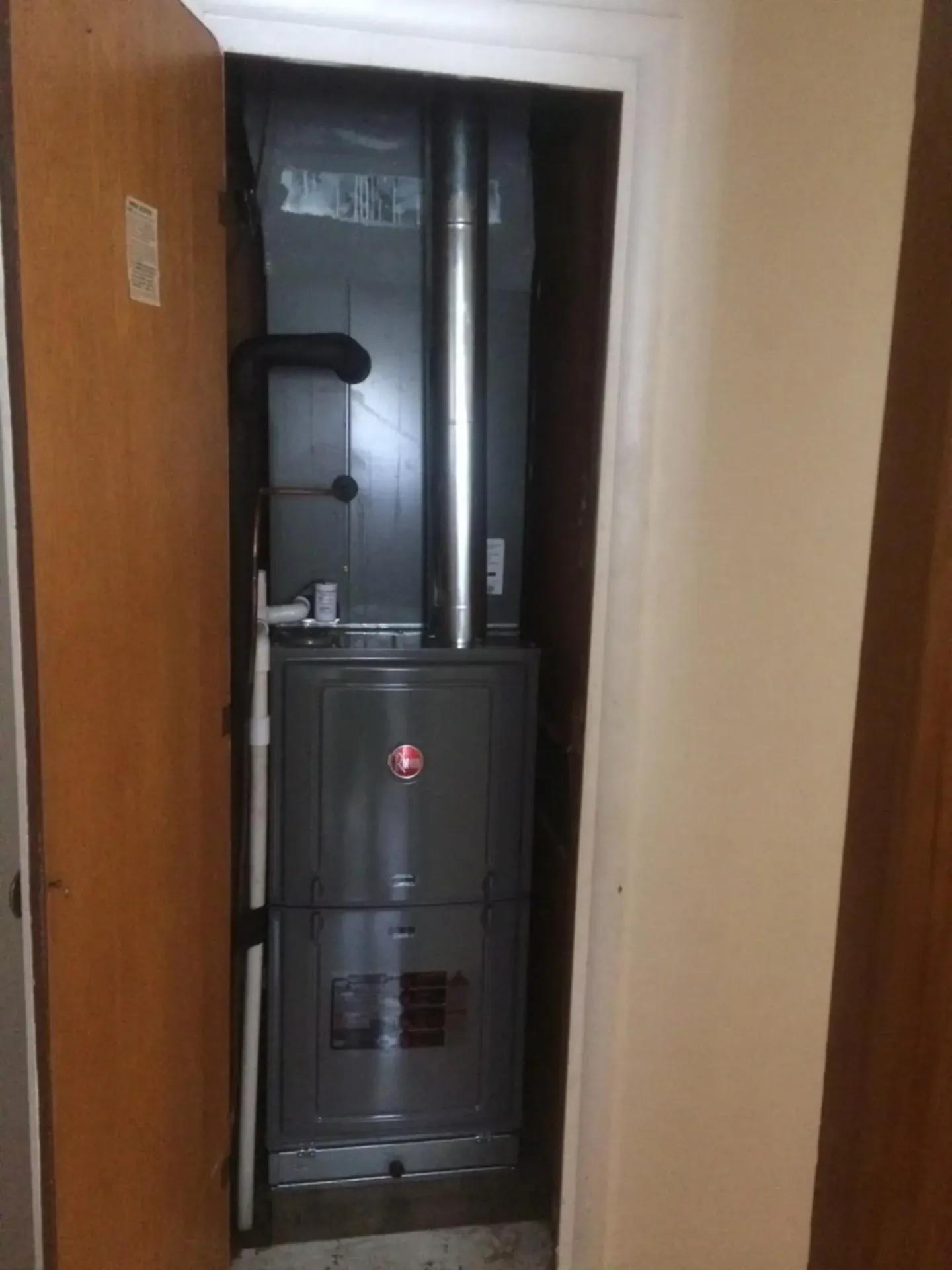Detailed furnace safety inspection and tune-up service in Rogers County closet installation
